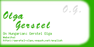 olga gerstel business card